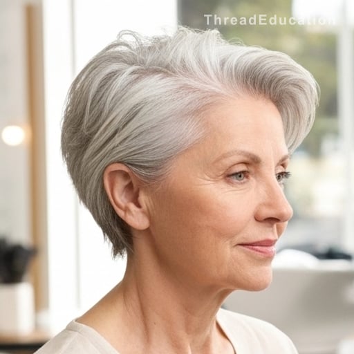 Pourquoi une coupe courte dégradée change tout après 60 ans