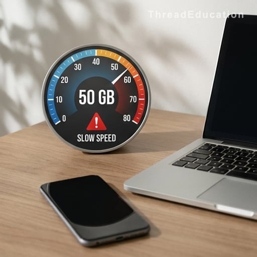 La data « illimitée » qui devient lente après 50 Go