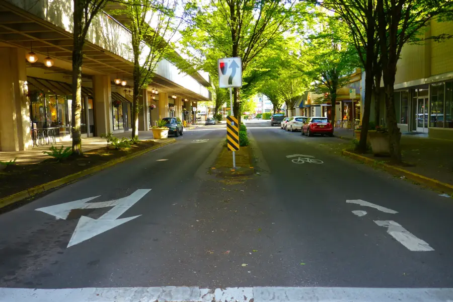 Eugene wants shorter downtown crossings—but first it plans a reversible test